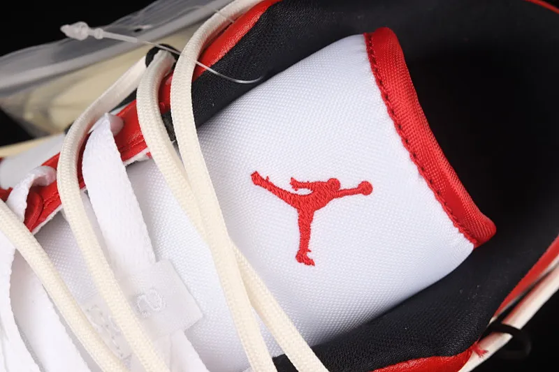 All categories Air Jordan Jordan series basketball shoes Air Jordan 1 Low Air Jordan 1 Low AJ1 Joe 1 customized version white and red Chicago deconstruction sports culture basketball shoes 553560-118
